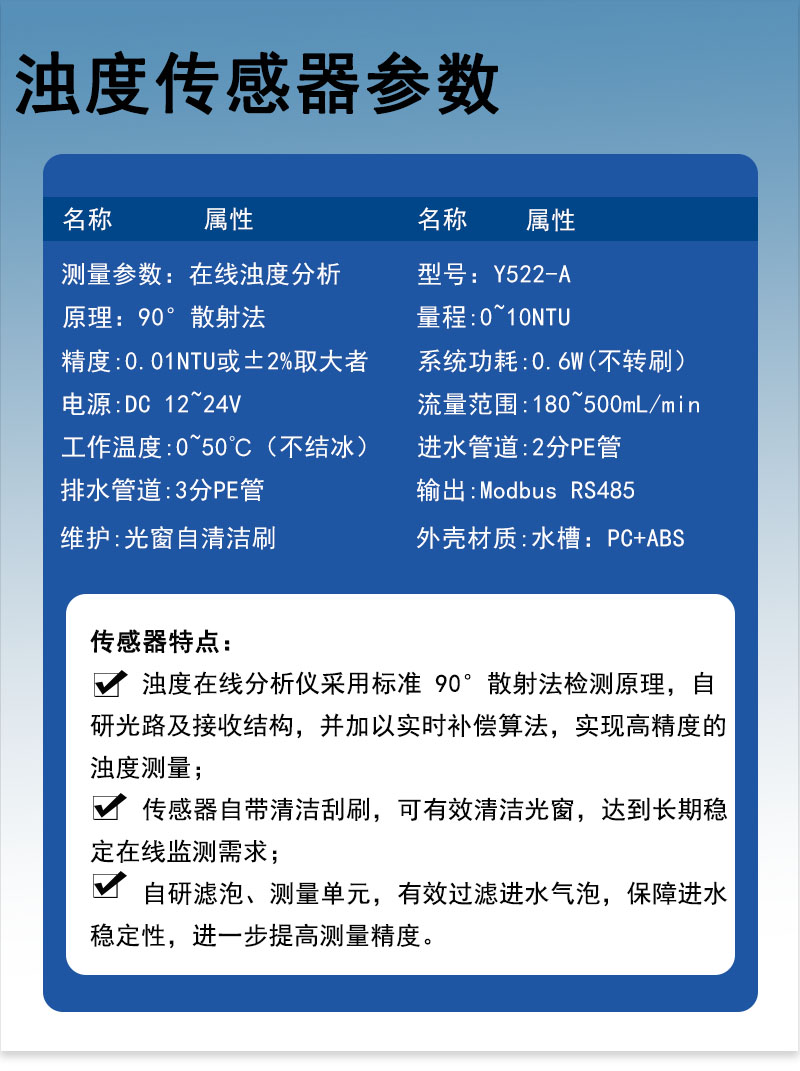 浊度传感器参数